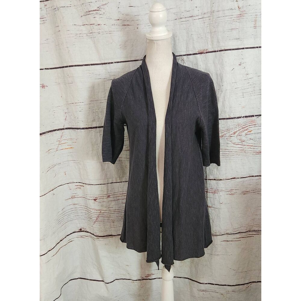 Eileen Fisher Organic Linen and Organic Cotton Blend Half Sleeve Cardigan Size S